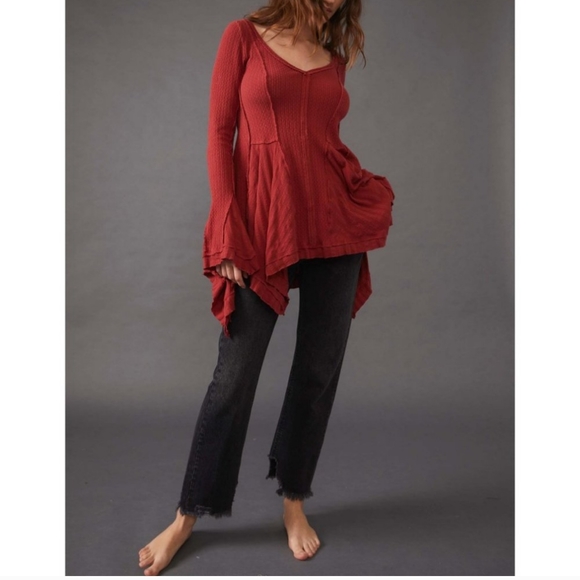 **1 XS Left!!**Free People Primrose Thermal/Faded Rust - Picture 11 of 12